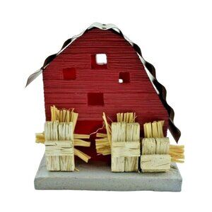 Celebrate it! Tiny Treasures Rustic Garden Structure 6 inch Red Barn Building